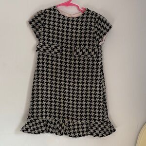 Helena Kids Dress in Classic Black and White Pattern